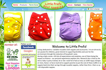 LITTLE PROFS REAL NAPPIES e-commerce image.